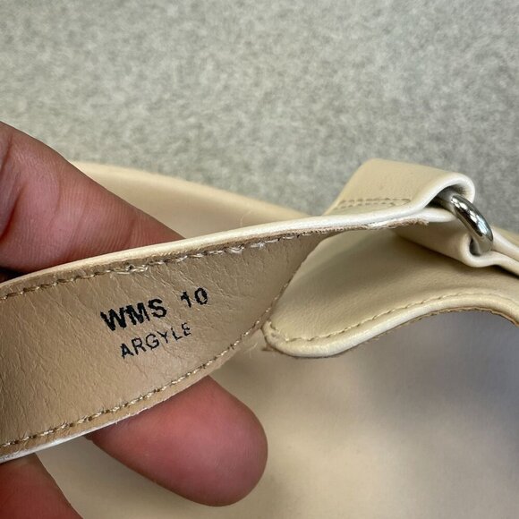 NEW  Dolce Vita Argyle Beige Platform Sandals Women's Size 10 - Picture 2 of 7